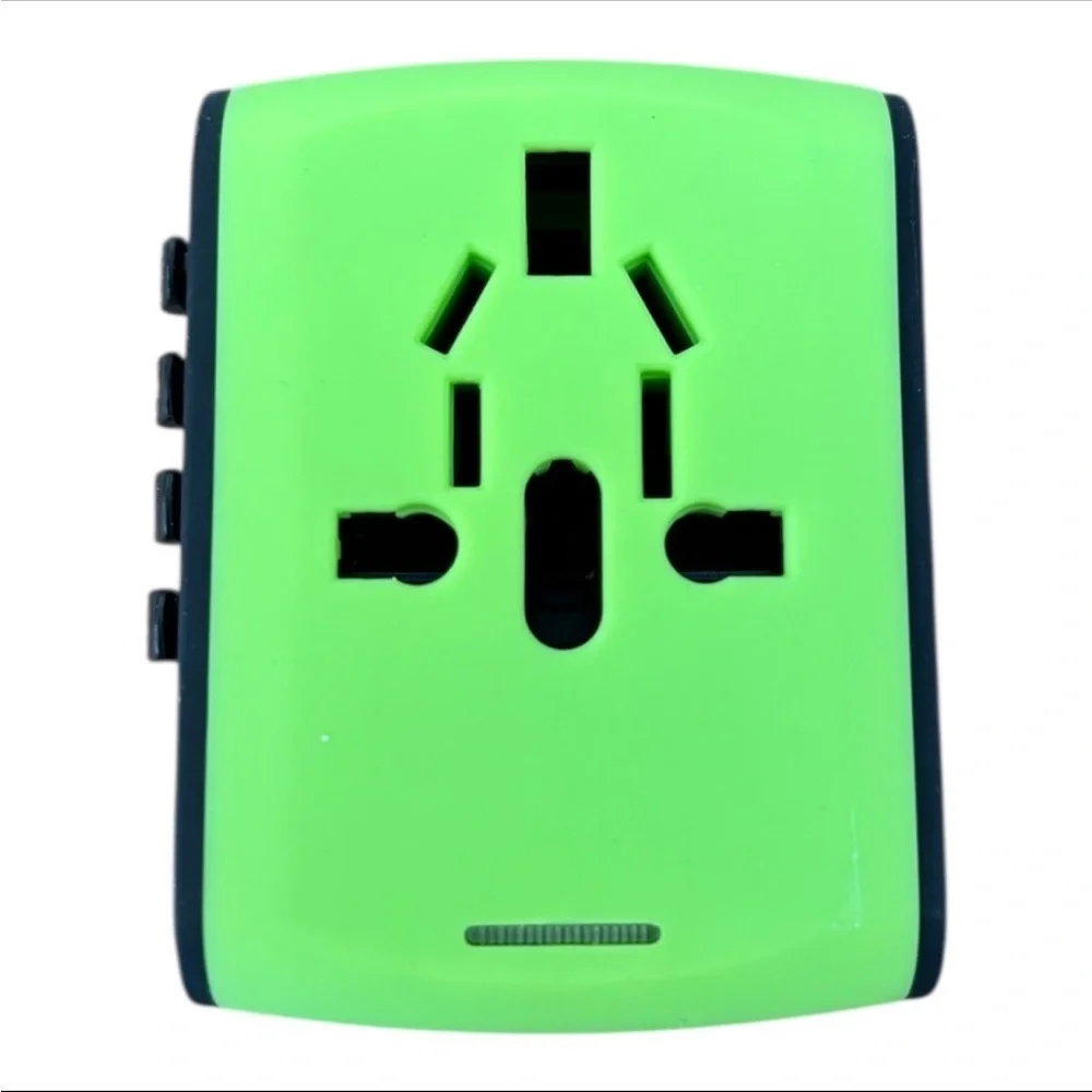 Worldwide Universal Green & Black All-in-One Travel Adapter